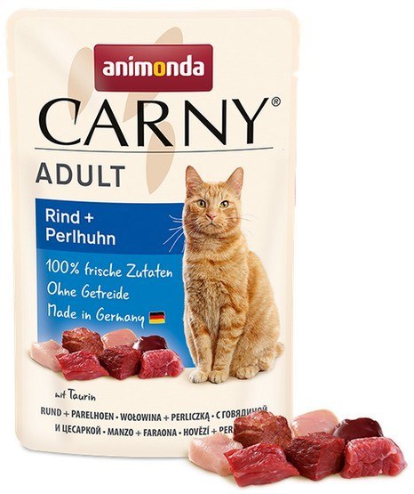 Animonda Carny Adult Wołowina + Perliczka saszetka 85g Animonda Carny Adult Wołowina + Perliczka saszetka 85g
