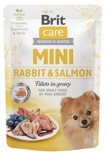 Brit Care Dog Mini Rabbit & Salmon saszetka 85g Brit Care Dog Mini Rabbit & Salmon saszetka 85g