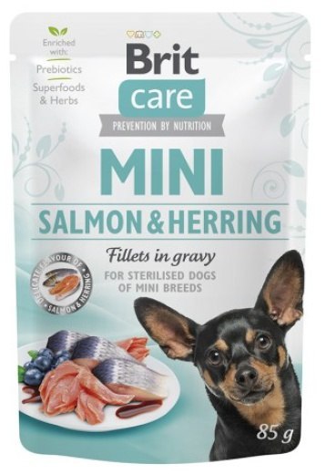 Brit Care Dog Mini Salmon & Herring Sterilised saszetka 85g Brit Care Dog Mini Salmon & Herring Sterilised saszetka 85g