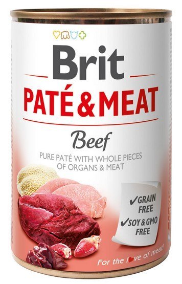 Brit Pate & Meat Dog Beef puszka 400g Brit Pate & Meat Dog Beef puszka 400g