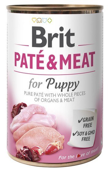 Brit Pate & Meat Dog Puppy puszka 400g Brit Pate & Meat Dog Puppy puszka 400g