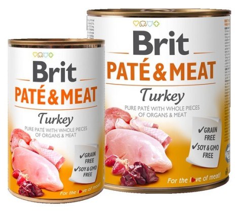 Brit Pate & Meat Dog Turkey puszka 800g Brit Pate & Meat Dog Turkey puszka 800g