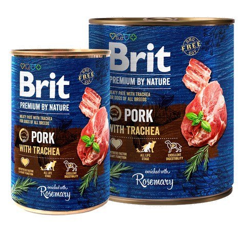 Brit Premium By Nature Pork & Trachea puszka 400g Brit Premium By Nature Pork & Trachea puszka 400g