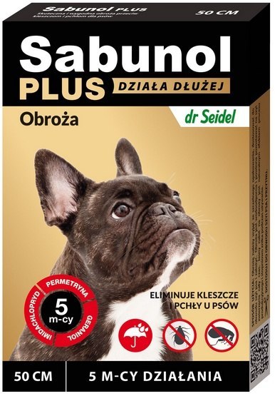 Sabunol Obroża Plus przeciw pchłom dla psa 50cm Sabunol Obroża Plus przeciw pchłom dla psa 50cm