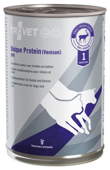 Trovet Unique Protein UPV Dziczyzna dla psa i kota puszka 400g Trovet Unique Protein UPV Dziczyzna dla psa i kota puszka 400g