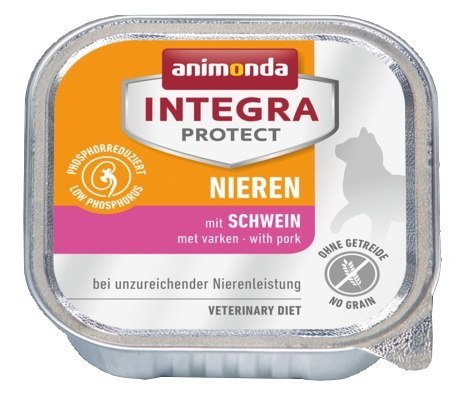 Animonda Integra Protect Nieren dla kota - z wieprzowiną tacka 100g Animonda Integra Protect Nieren dla kota - z wieprzowiną tacka 100g