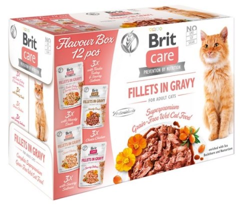 Brit Care Cat Fillets In Gravy Flavour Box saszetki 12x85g Brit Care Cat Fillets In Gravy Flavour Box saszetki 12x85g