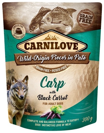 Carnilove Dog Carp & Black Carrot - karp i czarna marchew saszetka 300g Carnilove Dog Carp & Black Carrot - karp i czarna marchew saszetka 300g