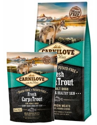 Carnilove Dog Fresh Carp & Trout Adult - karp i pstrąg 1,5kg Carnilove Dog Fresh Carp & Trout Adult - karp i pstrąg 1,5kg