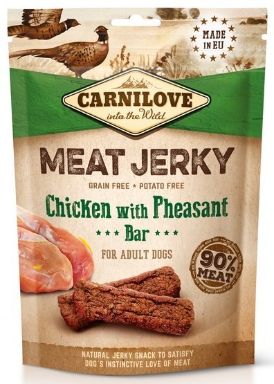 Carnilove Dog Jerky Chicken with Pheasant Bar - kurczak i bażant 100g Carnilove Dog Jerky Chicken with Pheasant Bar - kurczak i bażant 100g