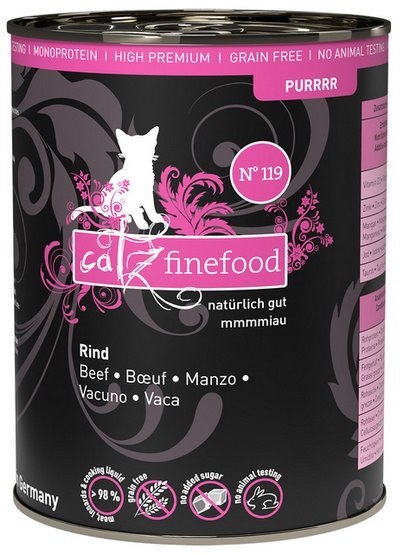 Catz Finefood Purrrr N.119 Wołowina puszka 400g Catz Finefood Purrrr N.119 Wołowina puszka 400g