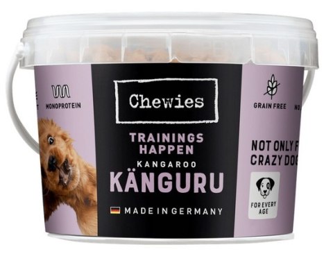 Chewies Trainings-Happen Kangur monobiałkowe, bezzbożowe wiaderko 300g Chewies Trainings-Happen Kangur monobiałkowe, bezzbożowe wiaderko 300g