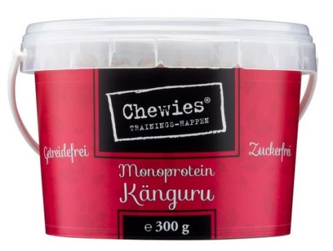 Chewies Trainings-Happen Kangur monobiałkowe, bezzbożowe wiaderko 300g Chewies Trainings-Happen Kangur monobiałkowe, bezzbożowe wiaderko 300g