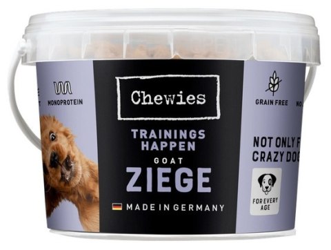Chewies Trainings-Happen Koza monobiałkowe, bezzbożowe wiaderko 300g Chewies Trainings-Happen Koza monobiałkowe, bezzbożowe wiaderko 300g
