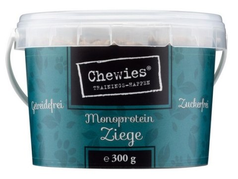 Chewies Trainings-Happen Koza monobiałkowe, bezzbożowe wiaderko 300g Chewies Trainings-Happen Koza monobiałkowe, bezzbożowe wiaderko 300g