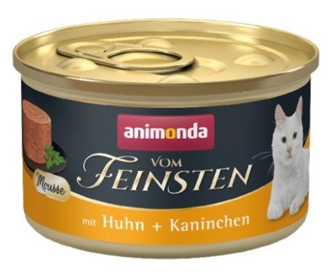 Animonda vom Feinsten Cat Adult Mus Kurczak + Królik puszka 85g Animonda vom Feinsten Cat Adult Mus Kurczak + Królik puszka 85g