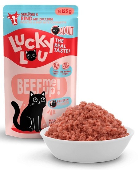Lucky Lou Lifestage Adult Drób i wołowina saszetka 125g Lucky Lou Lifestage Adult Drób i wołowina saszetka 125g