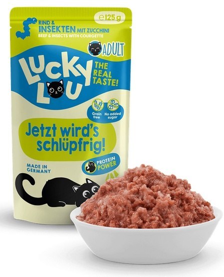 Lucky Lou Lifestage Adult Wołowina i owady saszetka 125g Lucky Lou Lifestage Adult Wołowina i owady saszetka 125g