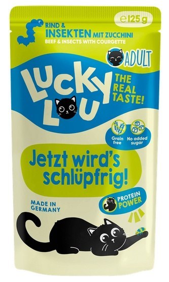 Lucky Lou Lifestage Adult Wołowina i owady saszetka 125g Lucky Lou Lifestage Adult Wołowina i owady saszetka 125g