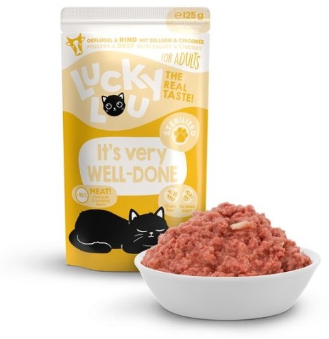 Lucky Lou Lifestage Sterilized Drób i wołowina saszetka 125g Lucky Lou Lifestage Sterilized Drób i wołowina saszetka 125g