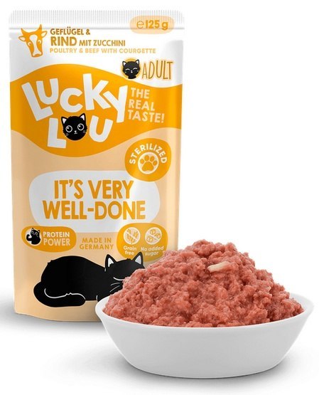 Lucky Lou Lifestage Sterilized Drób i wołowina saszetka 125g Lucky Lou Lifestage Sterilized Drób i wołowina saszetka 125g