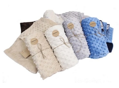 MIMIKO Pets Kocyk Minky-Dot 70x50cm jasny beż / brąz MIMIKO Pets Kocyk Minky-Dot 70x50cm jasny beż / brąz
