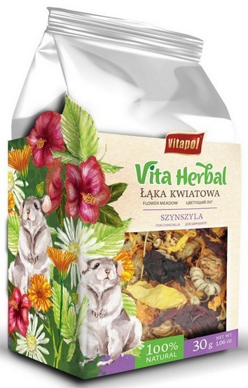 Vitapol Vita Herbal Przekąska Łąka kwiatowa dla szynszyli 30g Vitapol Vita Herbal Przekąska Łąka kwiatowa dla szynszyli 30g