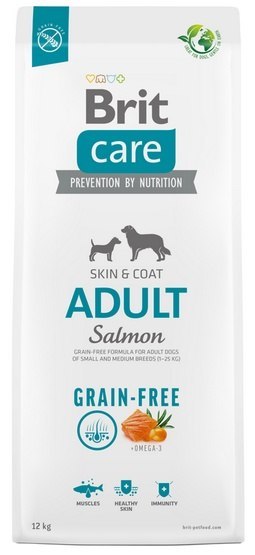 Brit Care Grain Free Adult Small & Medium Salmon 12kg Brit Care Grain Free Adult Small & Medium Salmon 12kg