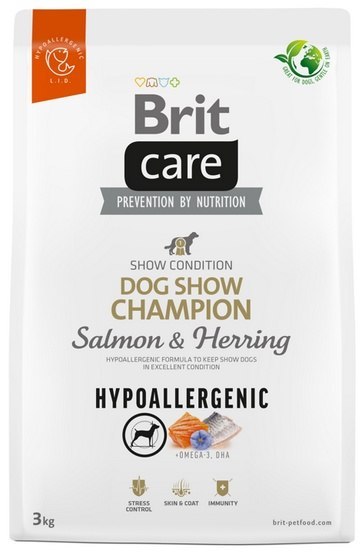 Brit Care Hypoallergenic Dog Show Champion Salmon & Herring 3kg Brit Care Hypoallergenic Dog Show Champion Salmon & Herring 3kg