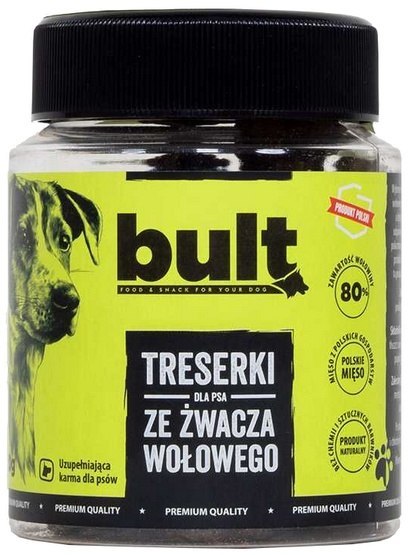 Bult Treserki ze żwacza wołowego słoik 150g Bult Treserki ze żwacza wołowego słoik 150g