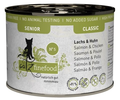 Catz Finefood Classic Senior N.05 Łosoś i kurczak puszka 200g Catz Finefood Classic Senior N.05 Łosoś i kurczak puszka 200g