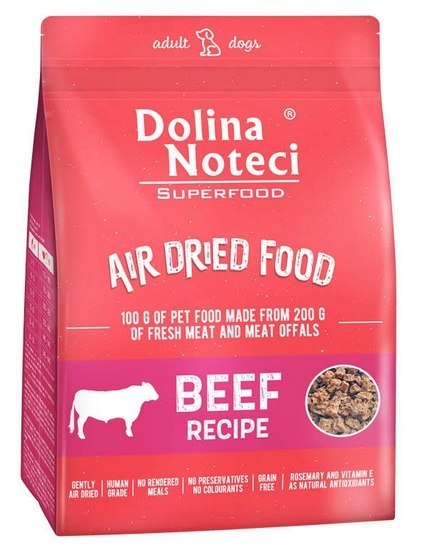 Dolina Noteci Superfood Air Dried Pies Danie z wołowiny 1kg Dolina Noteci Superfood Air Dried Pies Danie z wołowiny 1kg