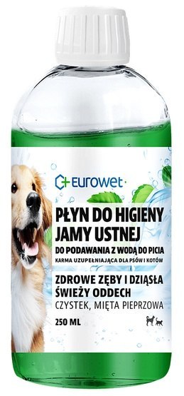 Eurowet Płyn do higieny jamy ustnej dla psów i kotów 250ml Eurowet Płyn do higieny jamy ustnej dla psów i kotów 250ml