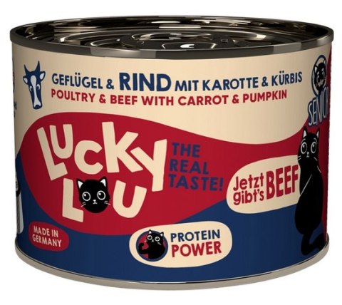 Lucky Lou Lifestage Senior Drób i wołowina puszka 200g Lucky Lou Lifestage Senior Drób i wołowina puszka 200g