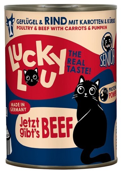 Lucky Lou Lifestage Senior Drób i wołowina puszka 400g Lucky Lou Lifestage Senior Drób i wołowina puszka 400g