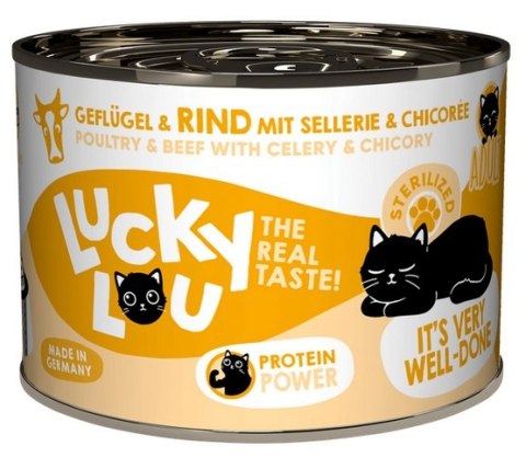 Lucky Lou Lifestage Sterilized Drób i wołowina puszka 200g Lucky Lou Lifestage Sterilized Drób i wołowina puszka 200g