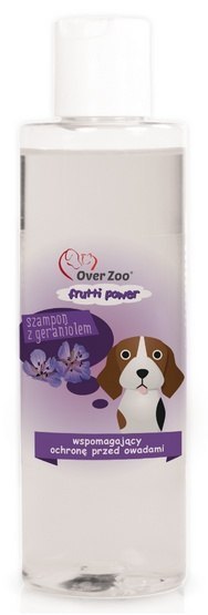 Over Zoo Frutti Power Szampon z geraniolem - przeciwko owadom 200ml Over Zoo Frutti Power Szampon z geraniolem - przeciwko owadom 200ml