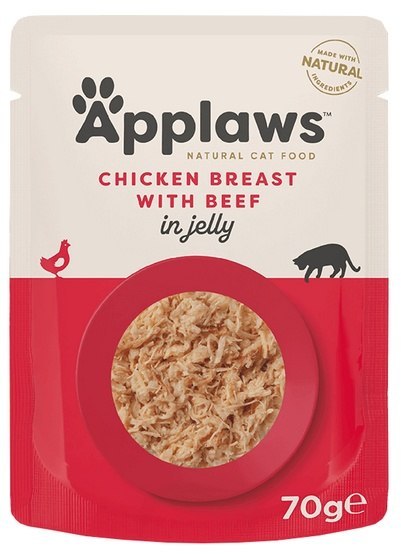 Applaws saszetka dla kota kurczak z wołowiną w galaretce 70g Applaws saszetka dla kota kurczak z wołowiną w galaretce 70g