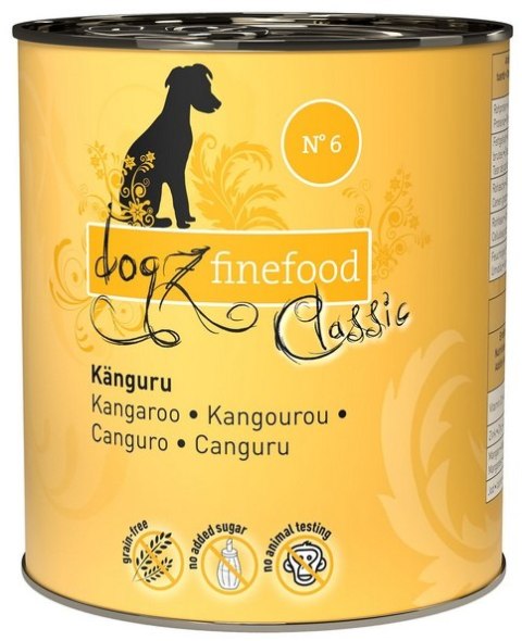 Dogz Finefood Classic N.06 Kangur puszka 800g Dogz Finefood Classic N.06 Kangur puszka 800g