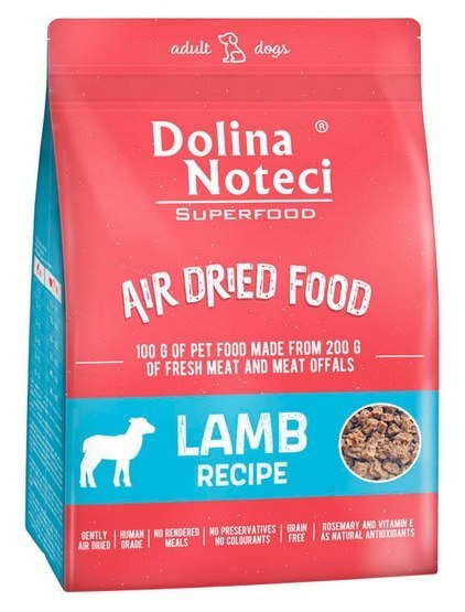 Dolina Noteci Superfood Air Dried Pies Danie z jagnięciny 1kg Dolina Noteci Superfood Air Dried Pies Danie z jagnięciny 1kg