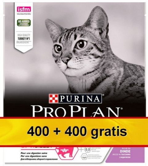 Purina Pro Plan Cat Adult Delicate Digestion z indykiem 800g (400+400g gratis) Purina Pro Plan Cat Adult Delicate Digestion z indykiem 800g (400+400g gratis)