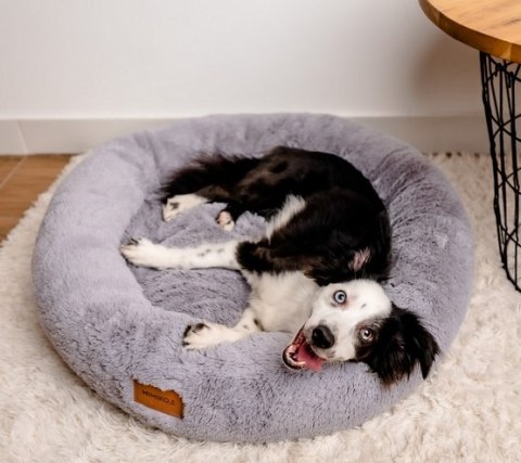 MIMIKO Pets Legowisko Shaggy okrągłe XL 75cm szare MIMIKO Pets Legowisko Shaggy okrągłe XL 75cm szare