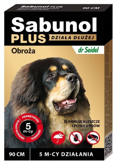 Sabunol Obroża Plus przeciw pchłom dla psa 90cm Sabunol Obroża Plus przeciw pchłom dla psa 90cm