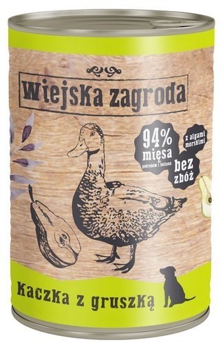Wiejska Zagroda Kaczka z gruszką puszka 400g Wiejska Zagroda Kaczka z gruszką puszka 400g
