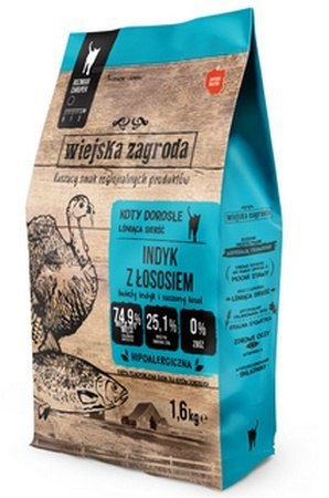 Wiejska Zagroda Kot - Indyk z łososiem 1,6kg Wiejska Zagroda Kot - Indyk z łososiem 1,6kg