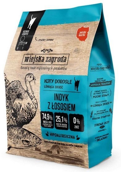 Wiejska Zagroda Kot - Indyk z łososiem 400g Wiejska Zagroda Kot - Indyk z łososiem 400g