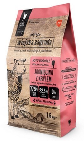 Wiejska Zagroda Kot - Jagnięcina z krylem 1,6kg Wiejska Zagroda Kot - Jagnięcina z krylem 1,6kg