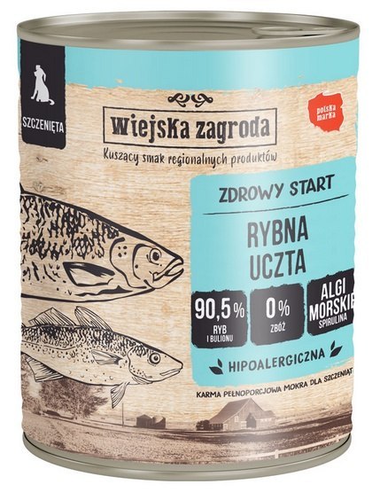 Wiejska Zagroda Rybna uczta Puppy puszka 800g Wiejska Zagroda Rybna uczta Puppy puszka 800g