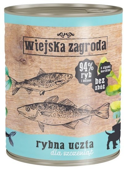 Wiejska Zagroda Rybna uczta Puppy puszka 800g Wiejska Zagroda Rybna uczta Puppy puszka 800g