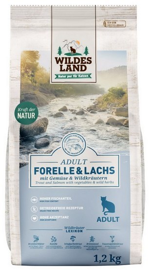 Wildes Land Cat Classic Adult Forelle & Lachs 1,2kg Wildes Land Cat Classic Adult Forelle & Lachs 1,2kg